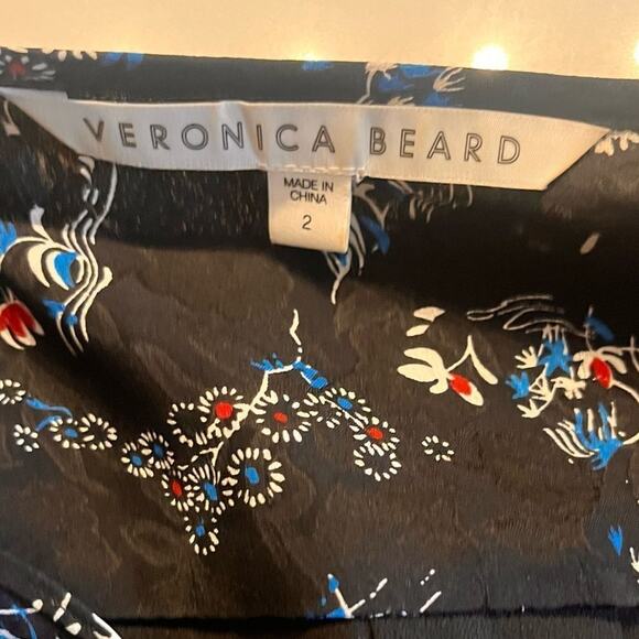 Veronica Beard Preston Silk Floral Ruffle Mini Dress Sz 2 - Picture 8 of 11